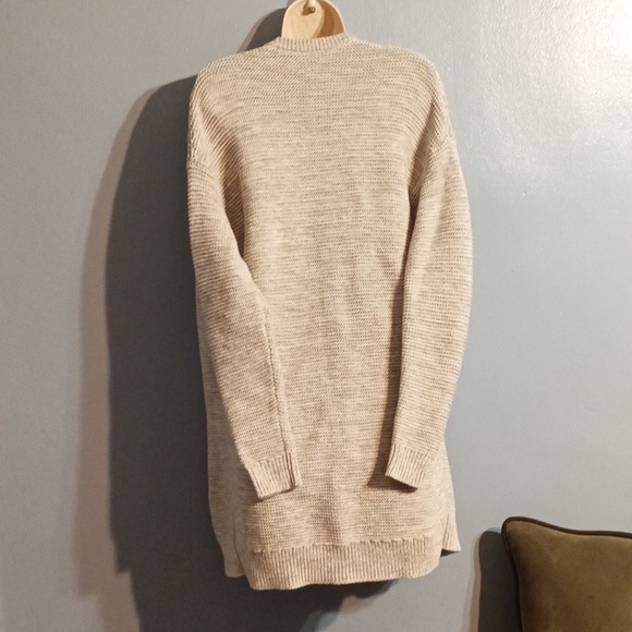 Gap women's size medium long tan with white blends cardigan - Picture 15 of 17